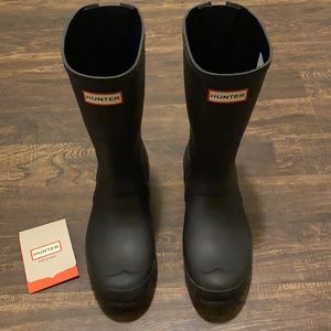 HUNTER Women's Short Back Adjustable Rain Boots